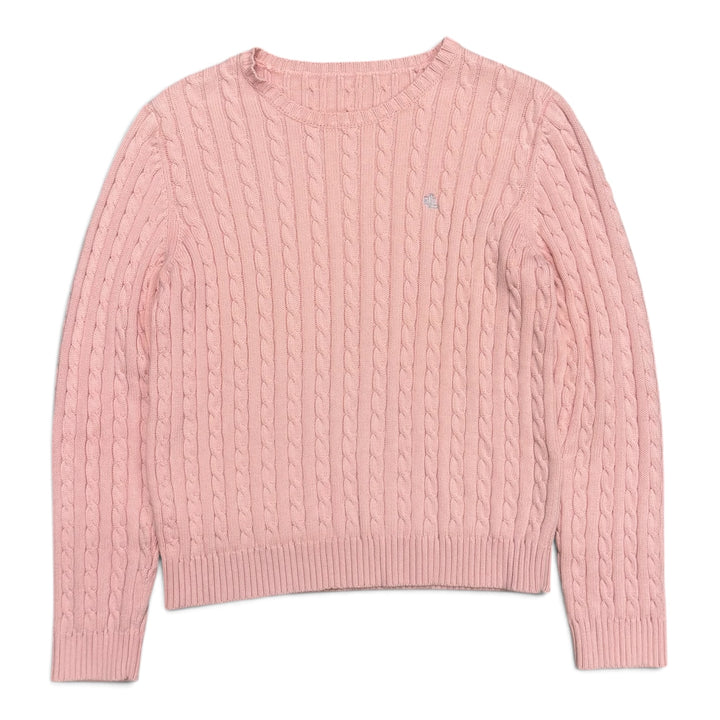Vintage Polo Ralph Lauren Cable Knitted Pink Sweater (M)