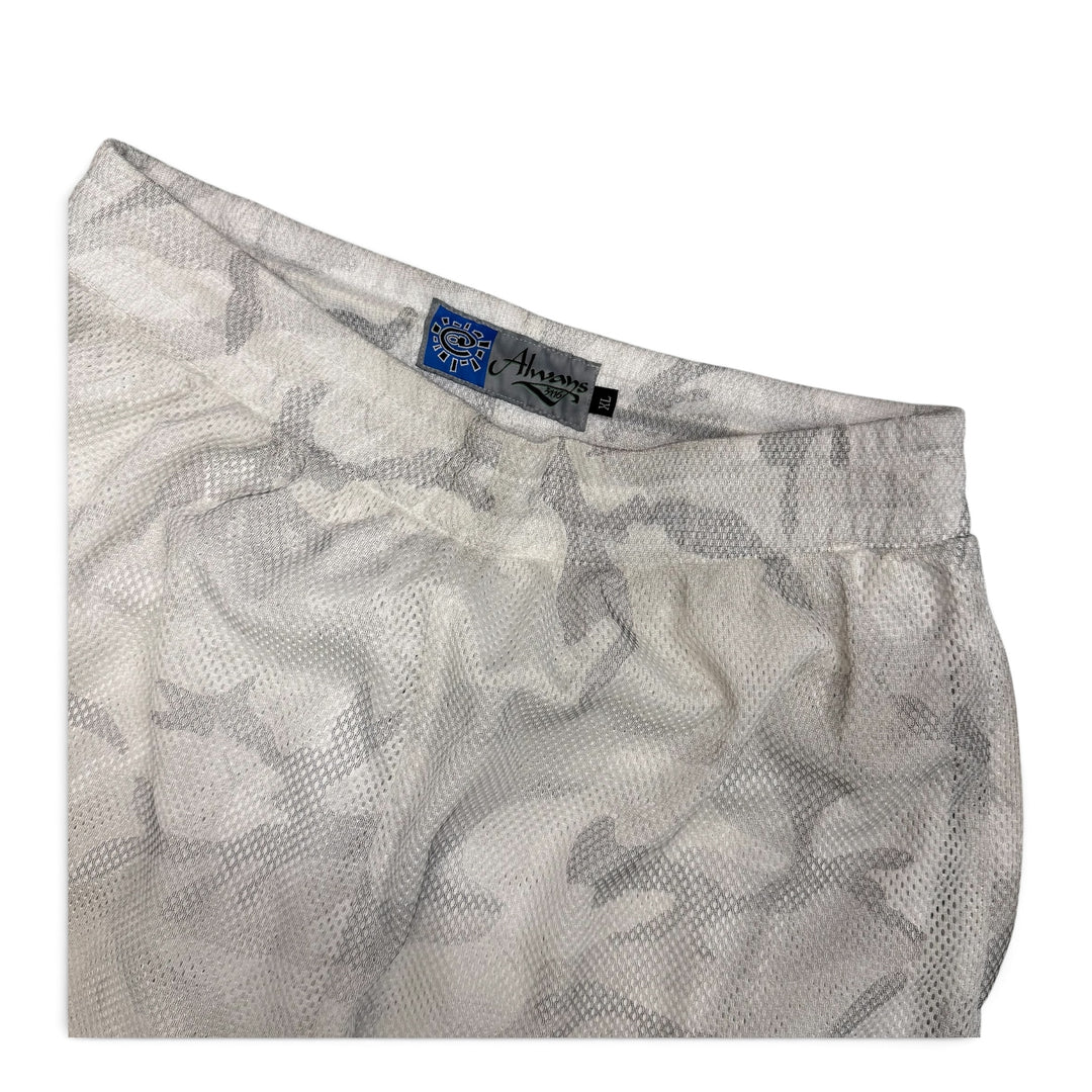 Always Do What You Should Do Camo Mesh Shorts White (XL)