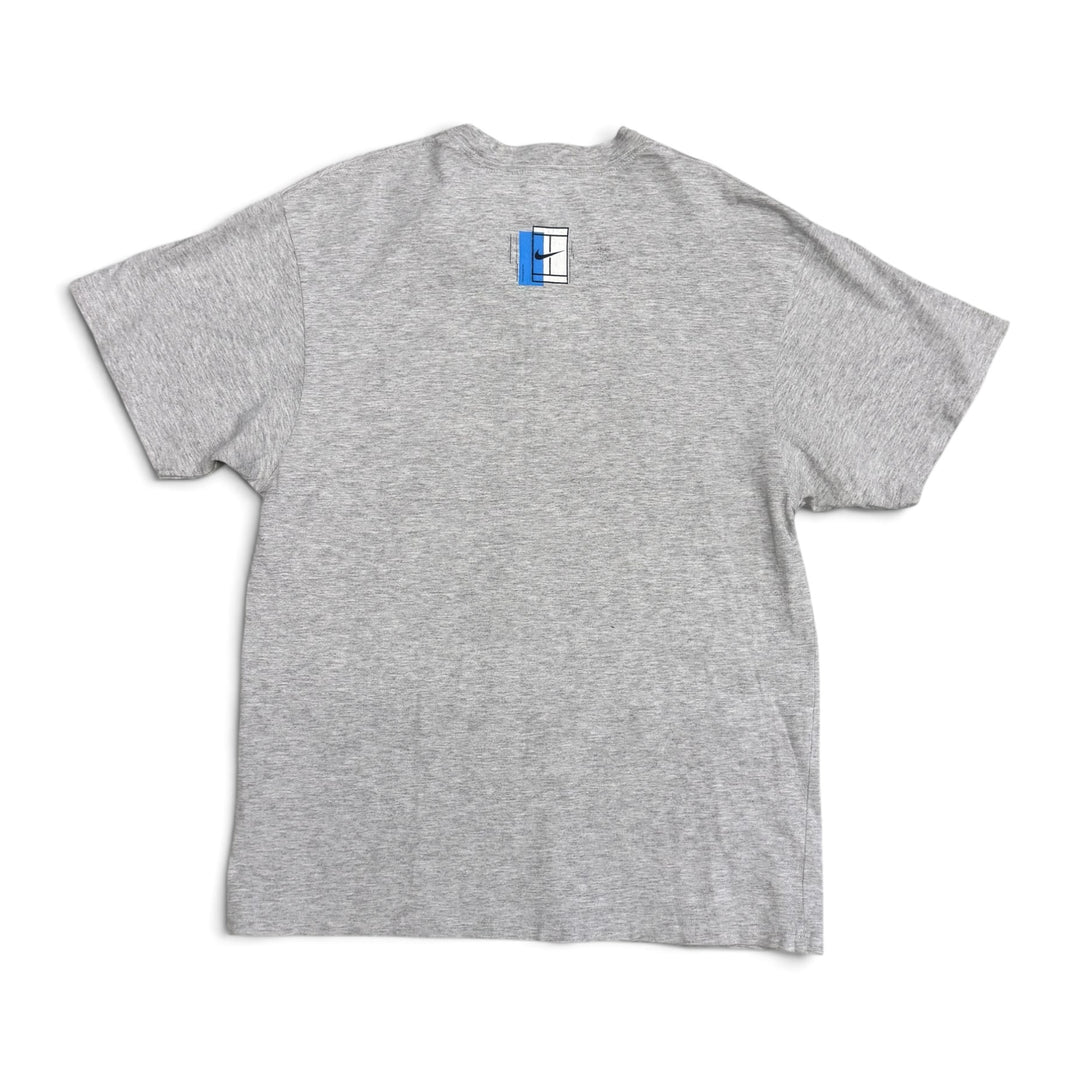 90's Vintage Nike Grey Pete Sampras Graphic T-Shirt (L)