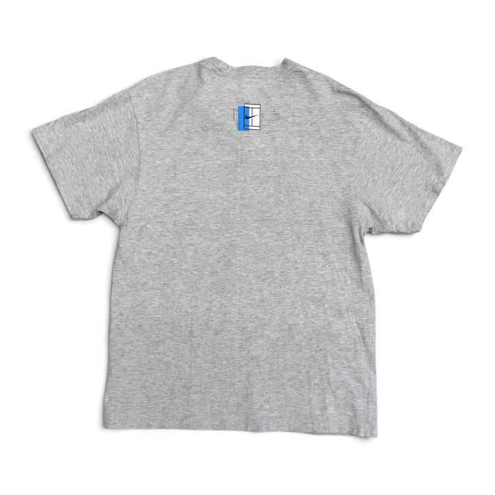 90's Vintage Nike Grey Pete Sampras Graphic T-Shirt (L)
