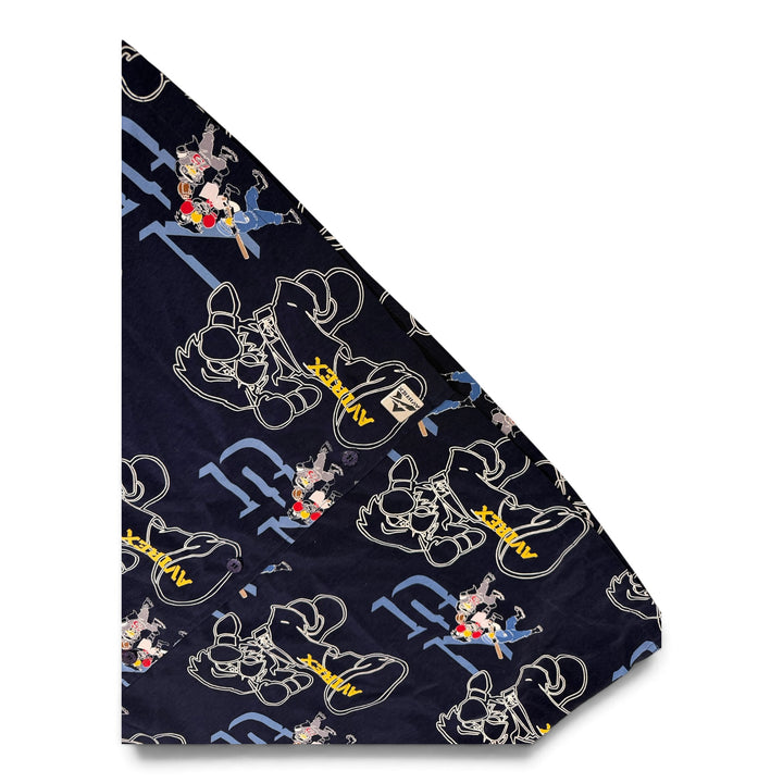 Vintage Avirex Navy American Sports Cartoon Patterned Shirt (XL)