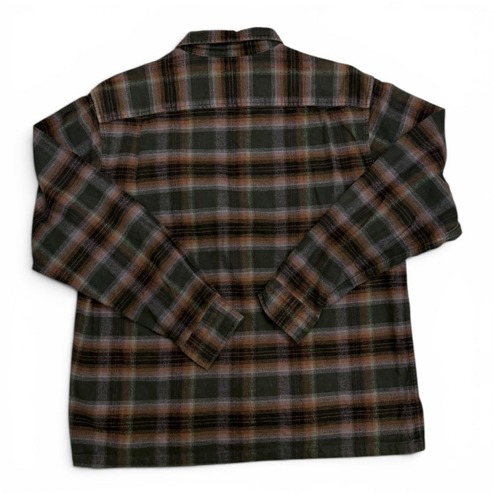 Supreme Green & Brown Flannel Zip Up Jacket (L)
