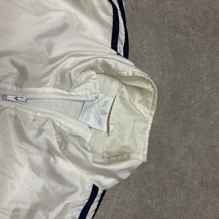 90's Vintage Adidas White Track Jacket (L)