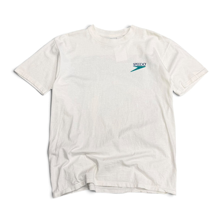 Vintage Single Stitch Speedo Graphic T shirt White (L)