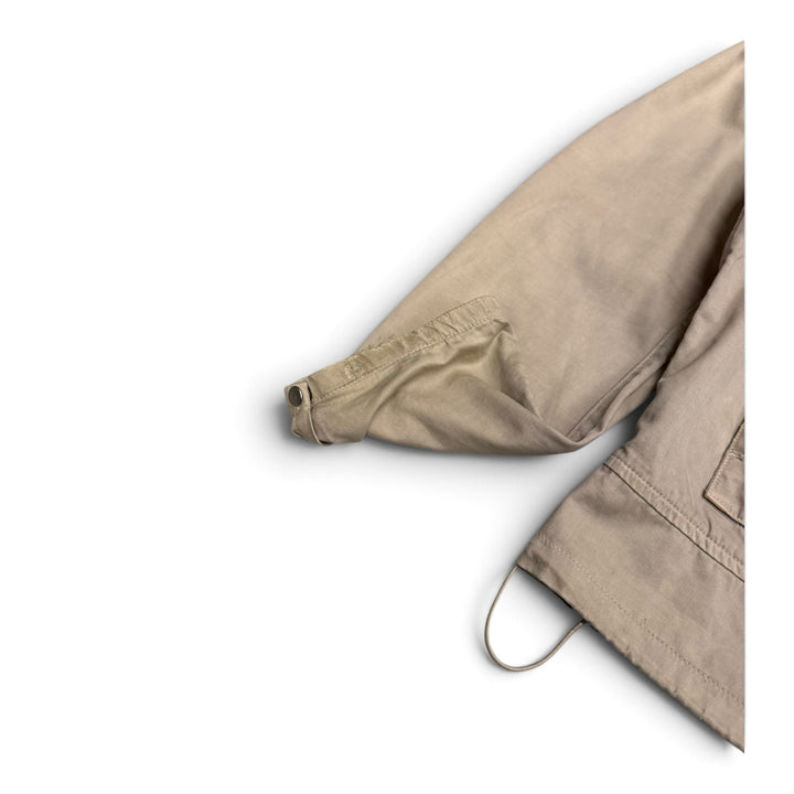 Stone Island Beige Raso Gommato Collared Zip Up Jacket (M)