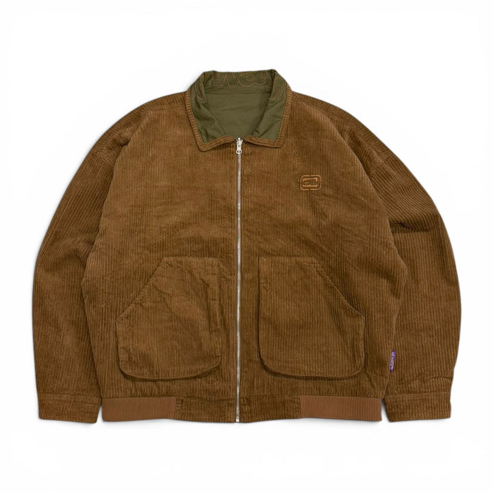 Always Do Brown & Khaki Reversible Corduroy Jacket (XL)