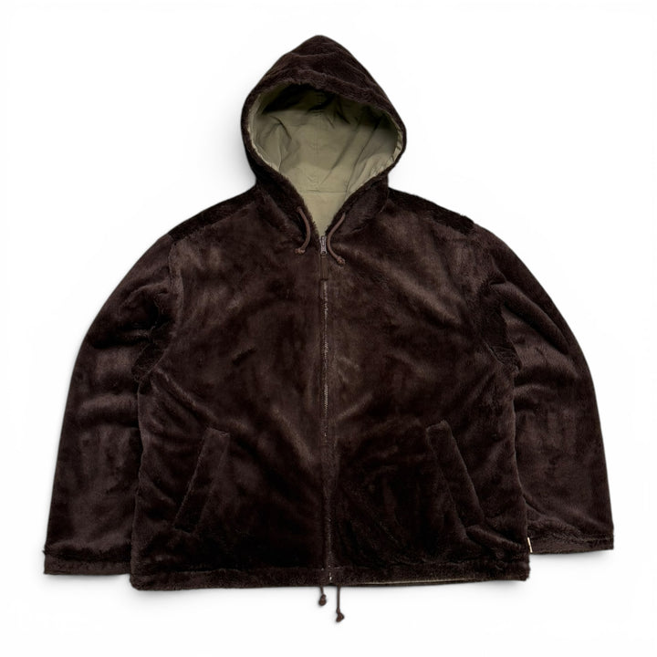 Stussy Khaki Fur Lined Reversible Jacket (XL)