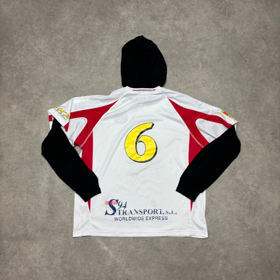 Supreme White Soccer Jersey Hoodie (M)