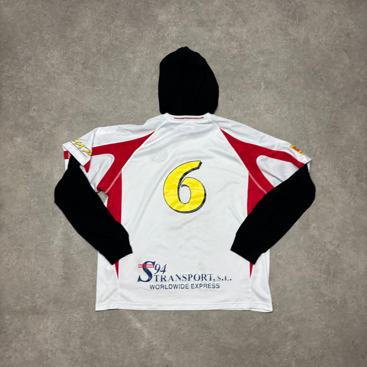 Supreme White Soccer Jersey Hoodie (M)