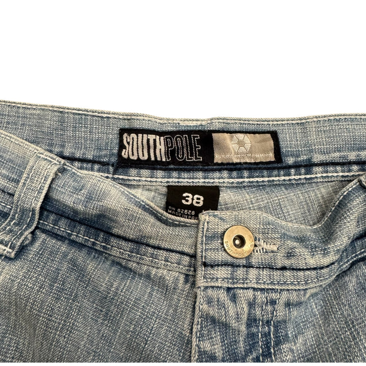 90's Vintage South Pole Light Blue Denim Baggy Jorts (38)