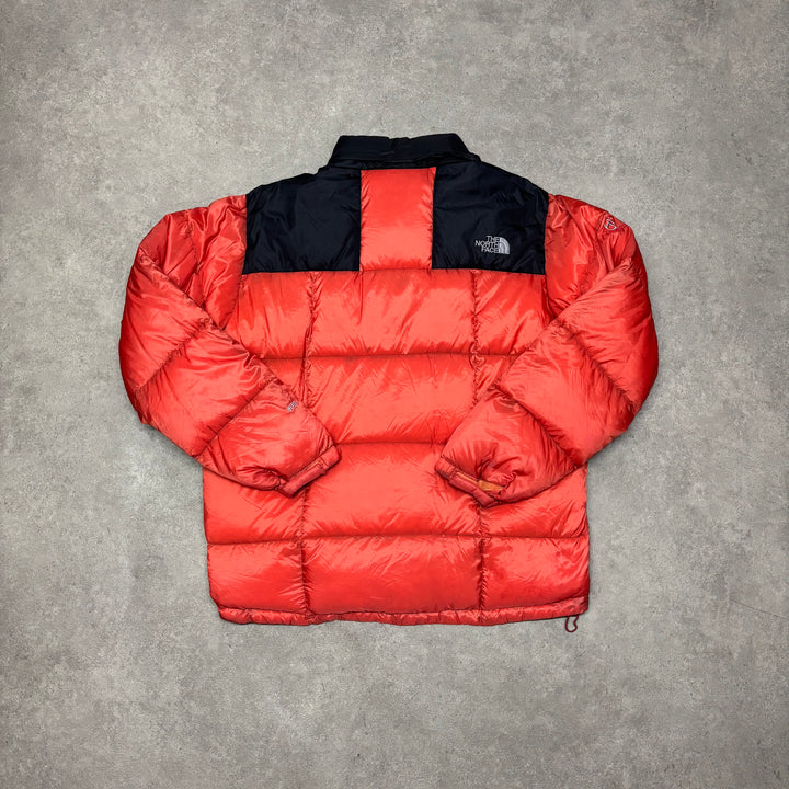 The North Face Orange Summit Series Square Quilted Puffer Jacket (XXL)