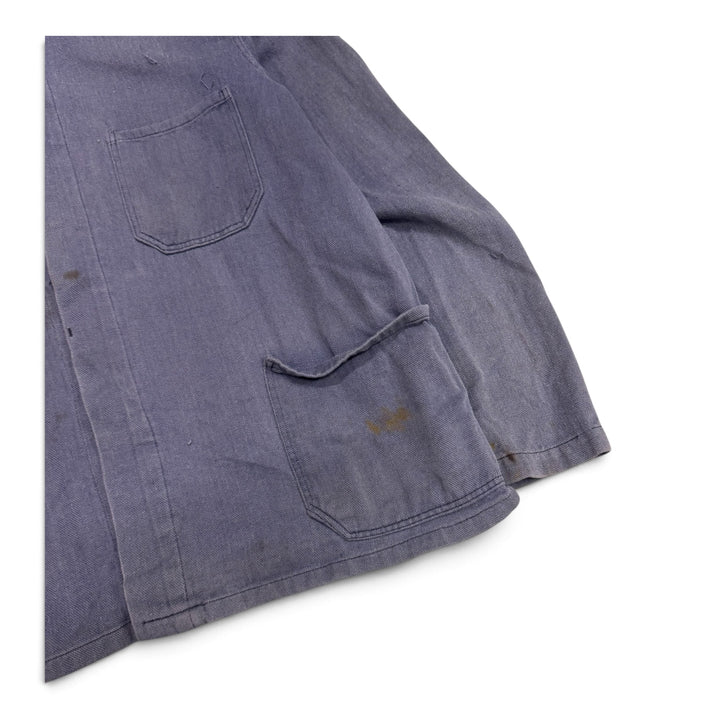 Vintage Distressed Faded Blue French Chore Jacket (M)