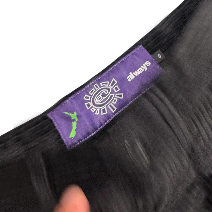 Always Do What You Should Do Black Corduroy Trousers (S)
