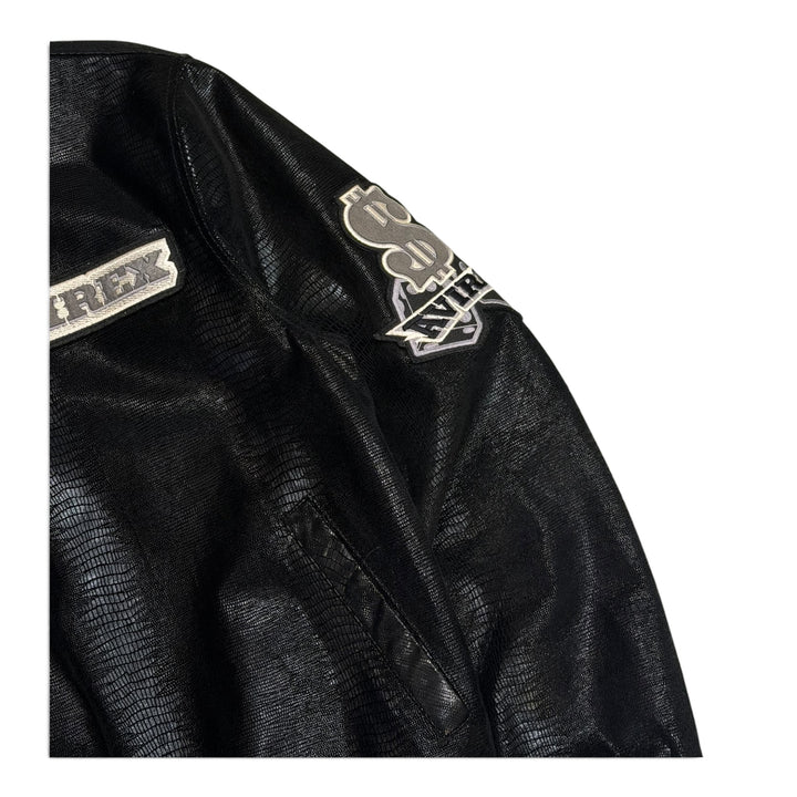 Vintage Avirex Snake Skean Varsity Jacket Black (L)