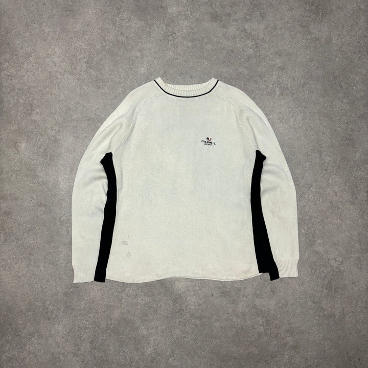 Vintage Polo Jeans Ralph Lauren Cream Knitted Sweater (L)