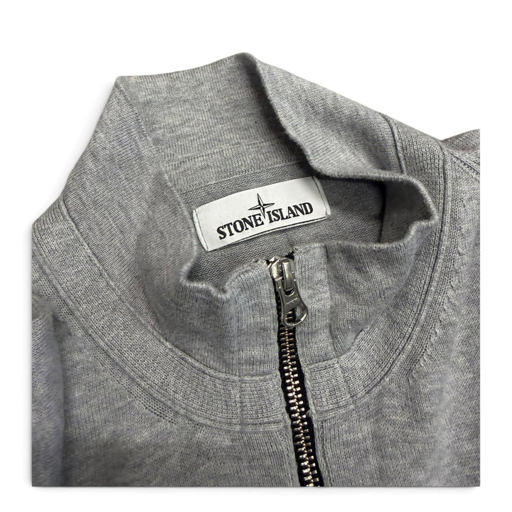 Stone Island Knitted Full Zip Up Jumper Grey (L)