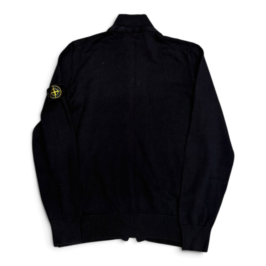 Stone Island Knitted Full Zip Up Jumper Navy (M)