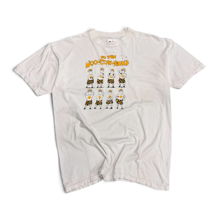 Vintage Single Stitch Moo - Cow Rena Graphic T Shirt  White (L)