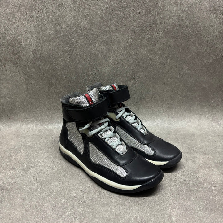 Prada Black America Cup High Top Trainers (UK5.5)