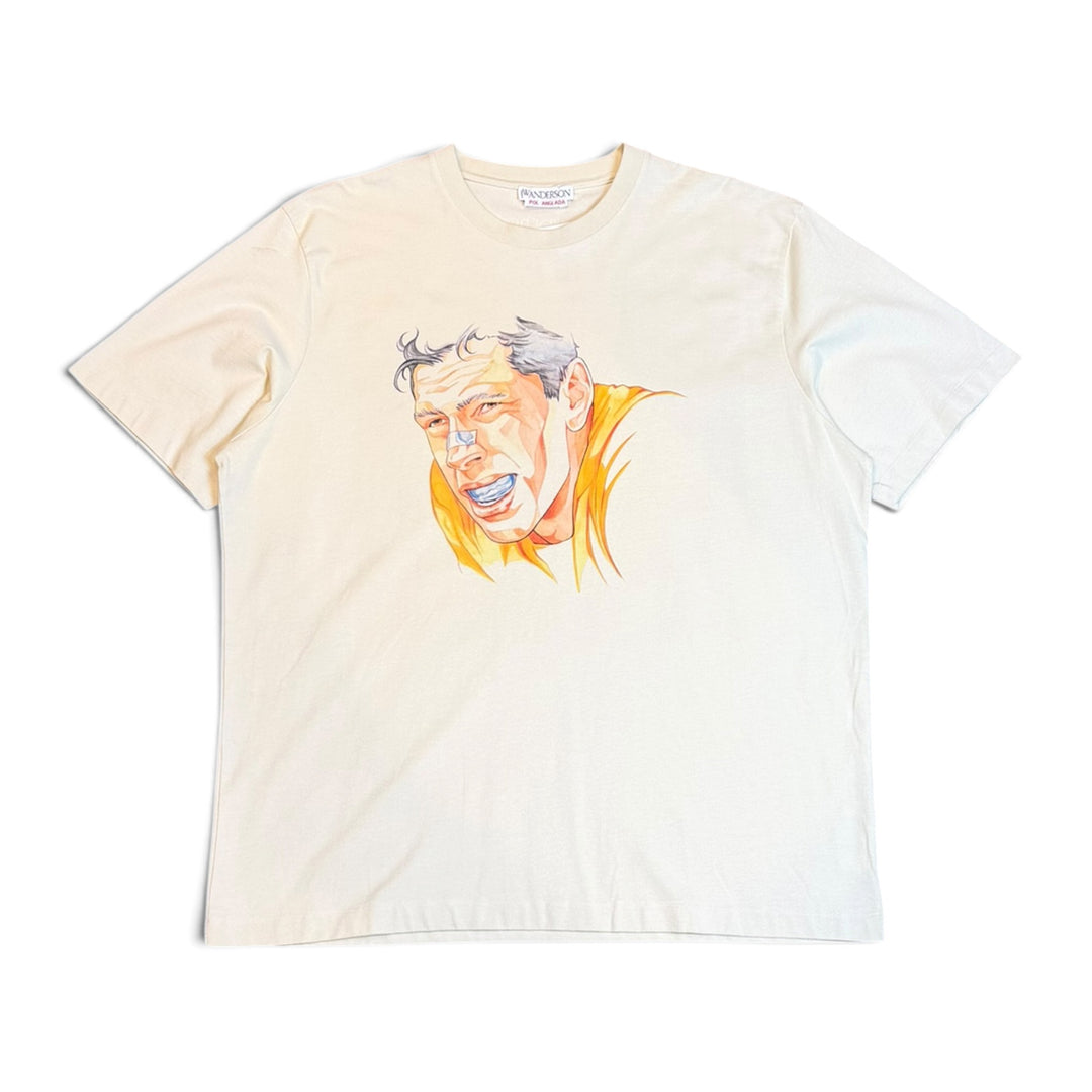 JW Anderson Rugby Graphic Beige T-Shirt (XL)