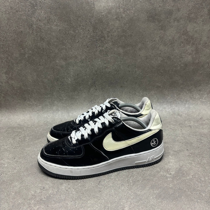 Vintage 2005 Air Force One Black & White Patent Casual Trainers (UK8.5)