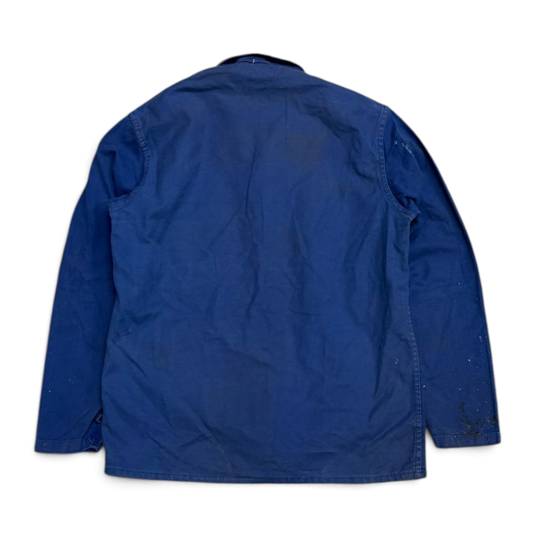 Vintage French Workwear Chore Jacket Blue (M)