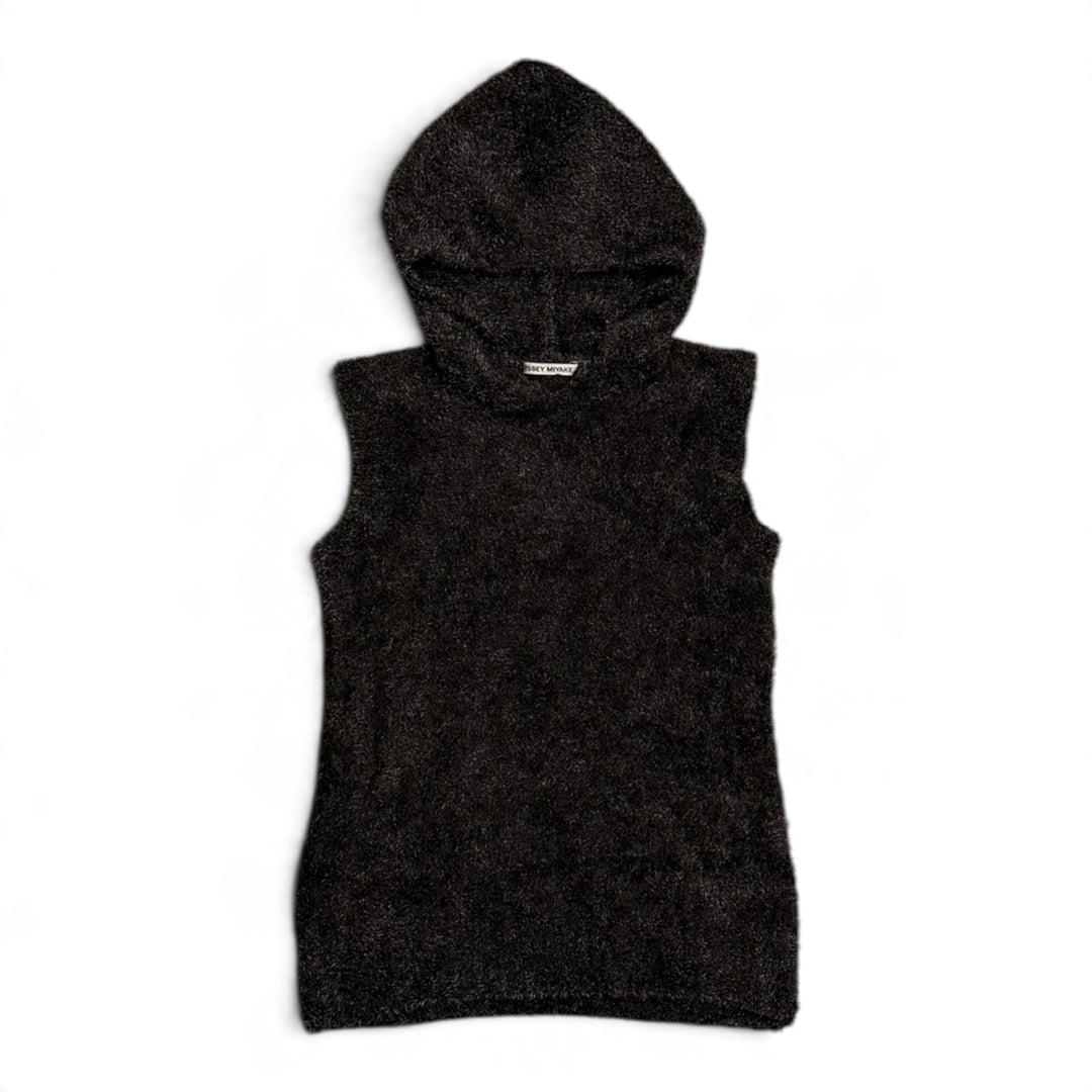Vintage Issey Miyake Brown Hooded Fleece Vest (S)