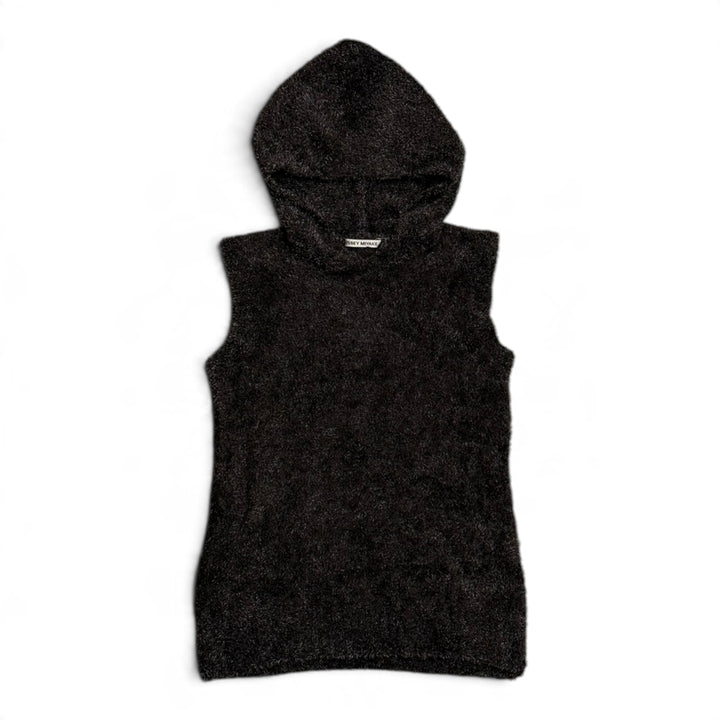 Vintage Issey Miyake Brown Hooded Fleece Vest (S)