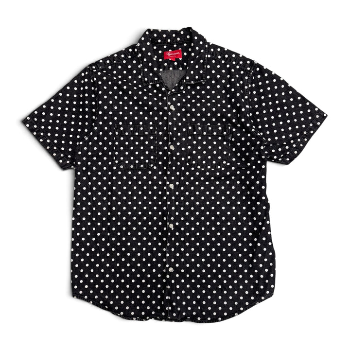 Supreme Black Denim Polka Dot Shirt (L)