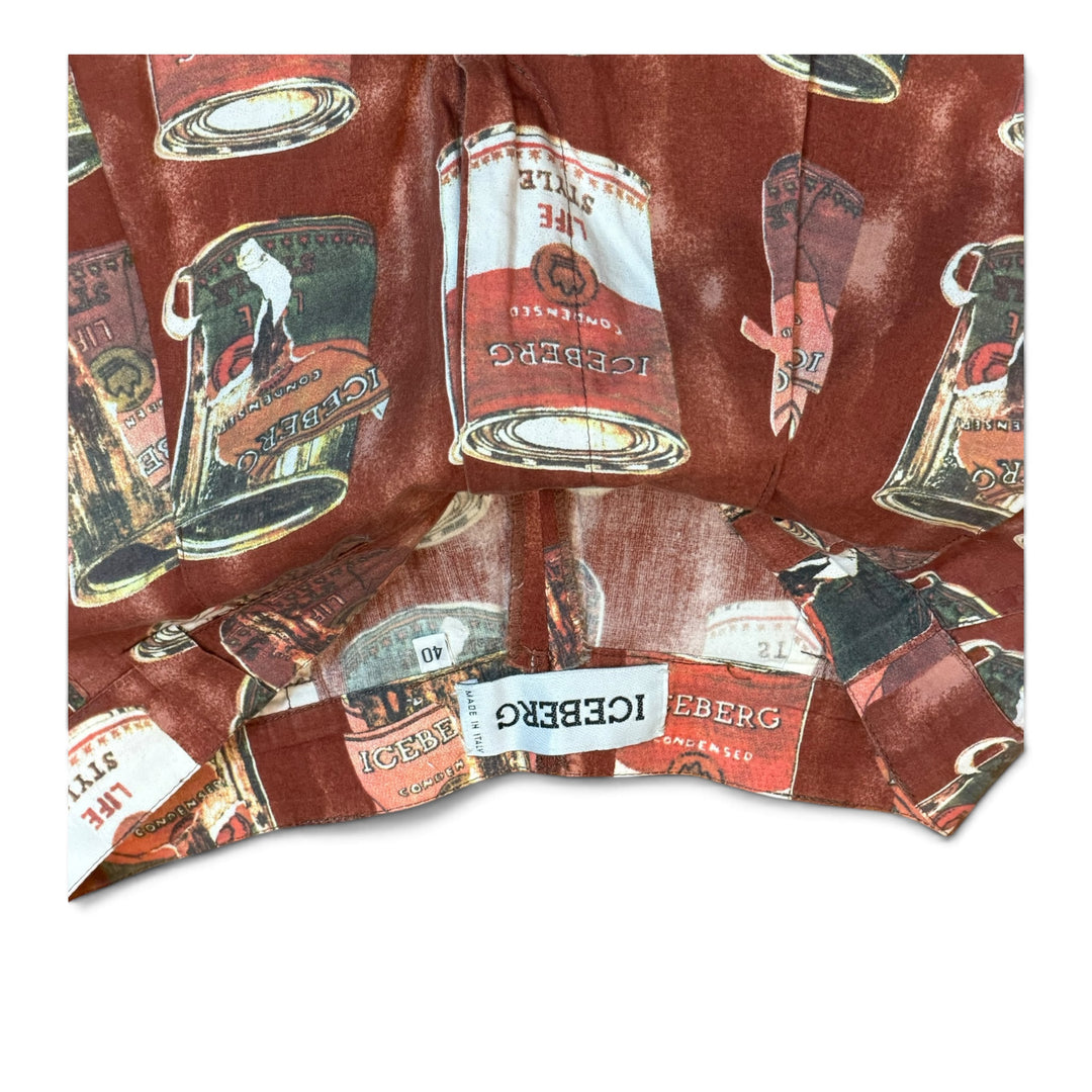 Vintage Iceberg Red Soup Can Print patterned Shorts (30)