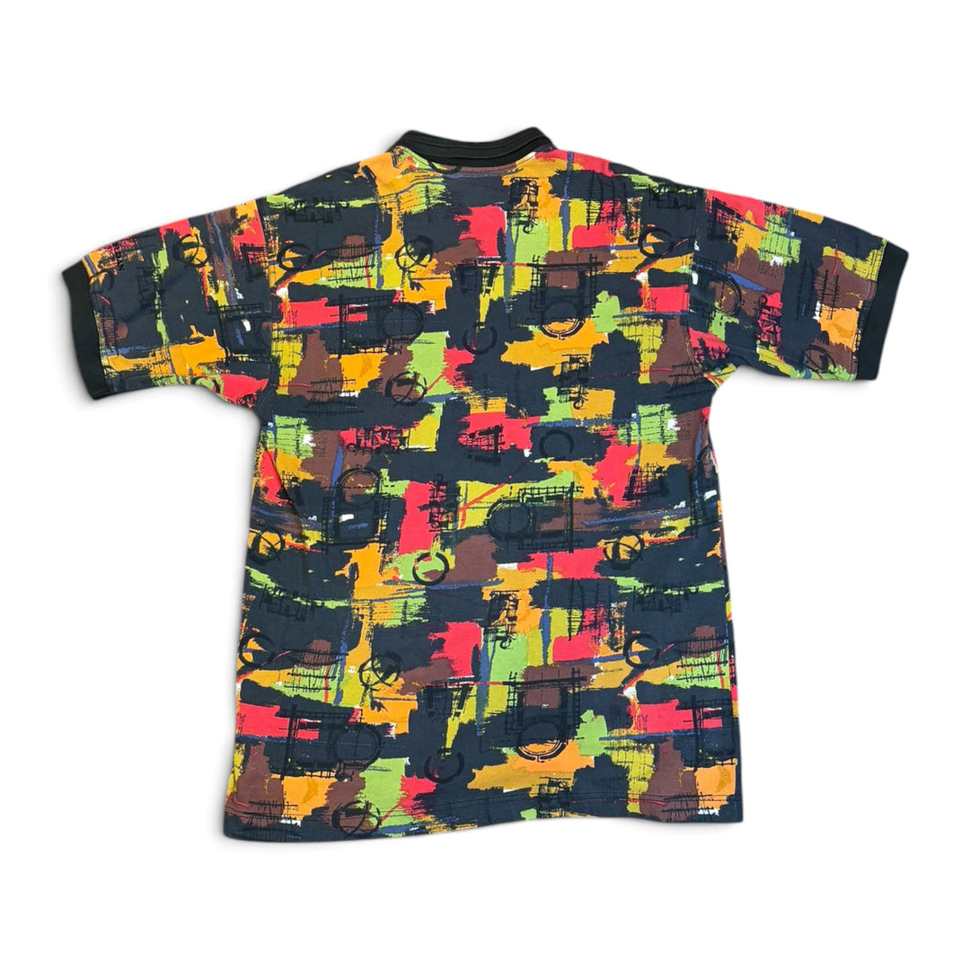 Rare 1992 Vintage Nike Micheal Jordan Multicoloured Patterned Polo Shirt (L)