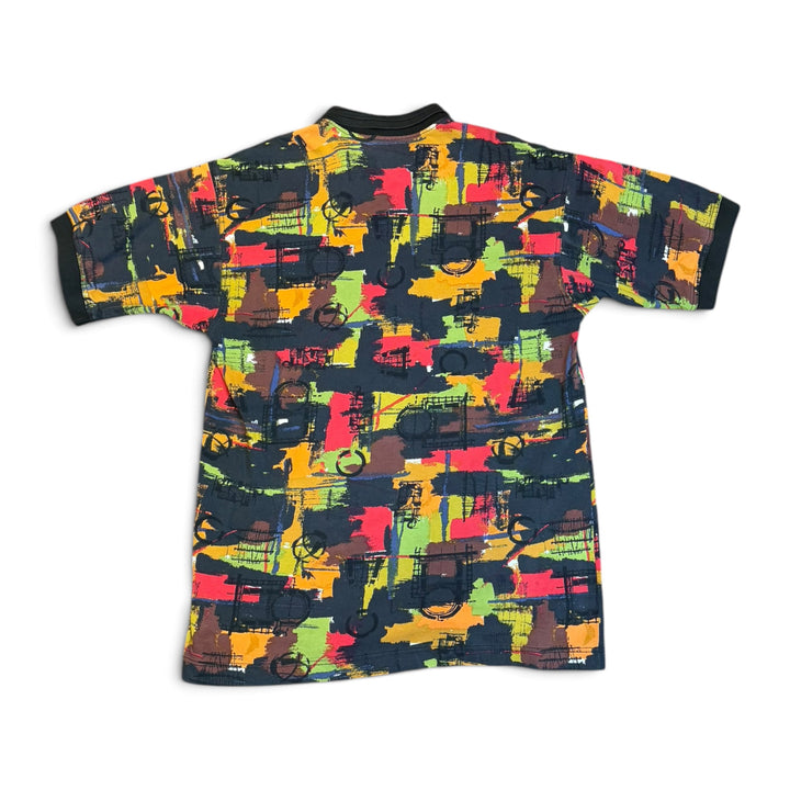 Rare 1992 Vintage Nike Micheal Jordan Multicoloured Patterned Polo Shirt (L)