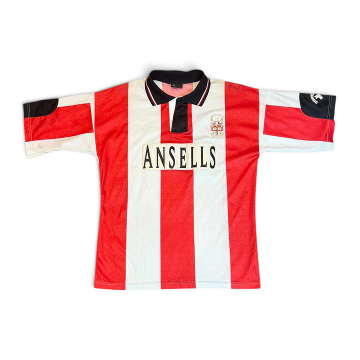 Vintage Stoke City Red & White Stripy Home Football Top (M)