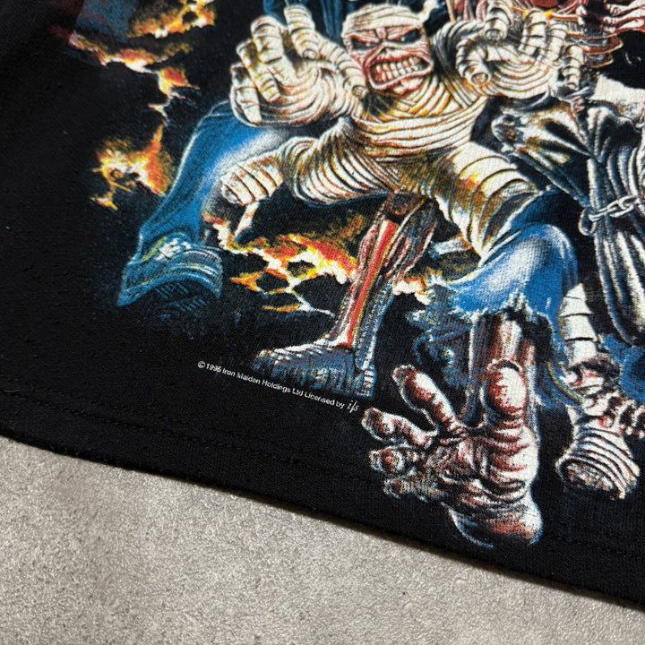 Vintage Iron Maiden Black Graphic Pullover Hoodie (M)