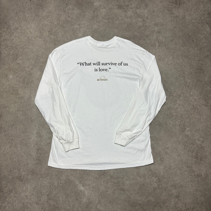 Bunney Sterling Silver Padlock White Long Sleeve Graphic T-Shirt (XL)