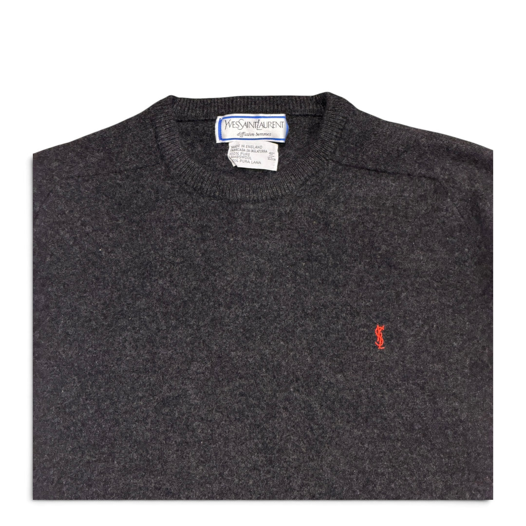Vintage YSL Grey Knitted Jumper (S)