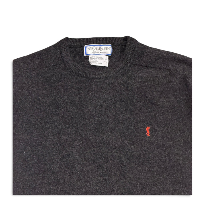 Vintage YSL Grey Knitted Jumper (S)