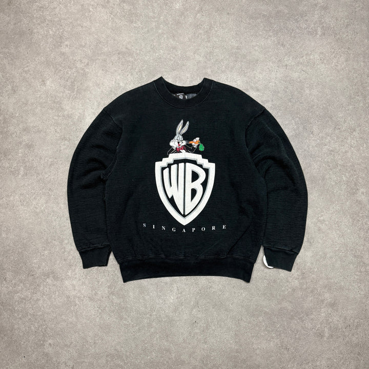Vintage Warner Bros Singapore Black Sweatshirt (M)
