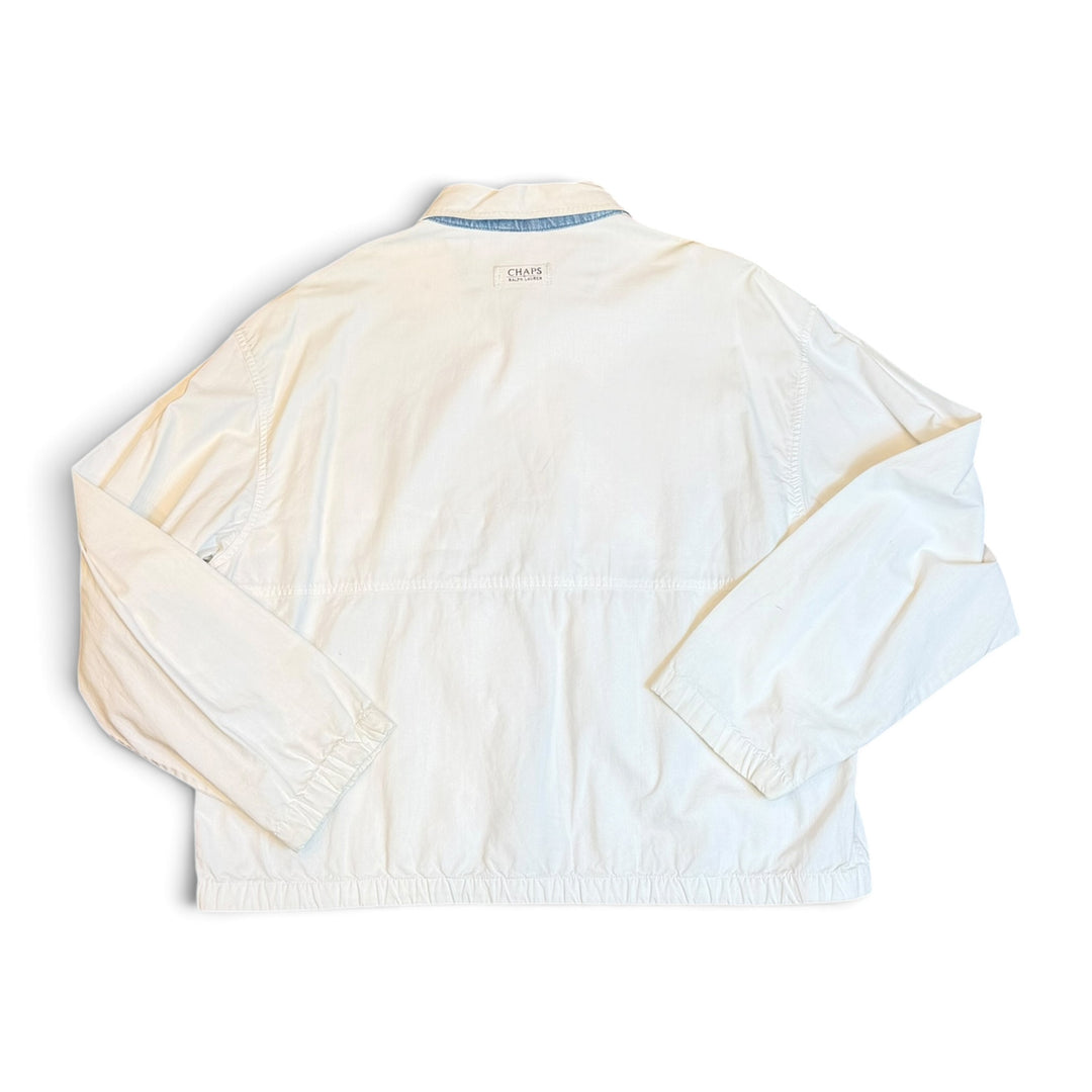 Vintage Chaps Ralph Lauren White Harrington Jacket (L)