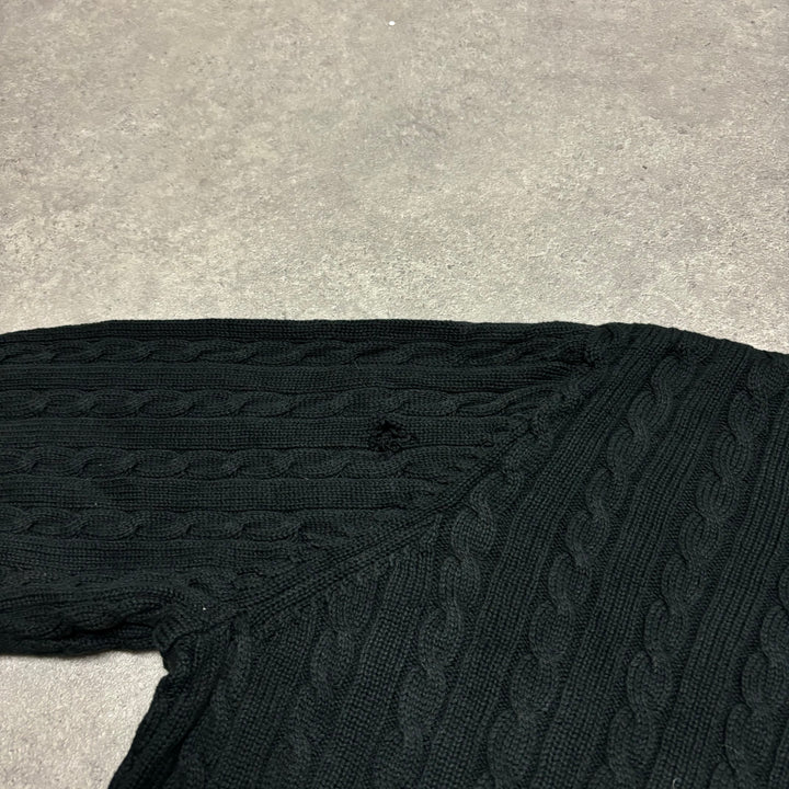 Vintage Lauren Black Heavy Knitted Sweater (Women's XXL)