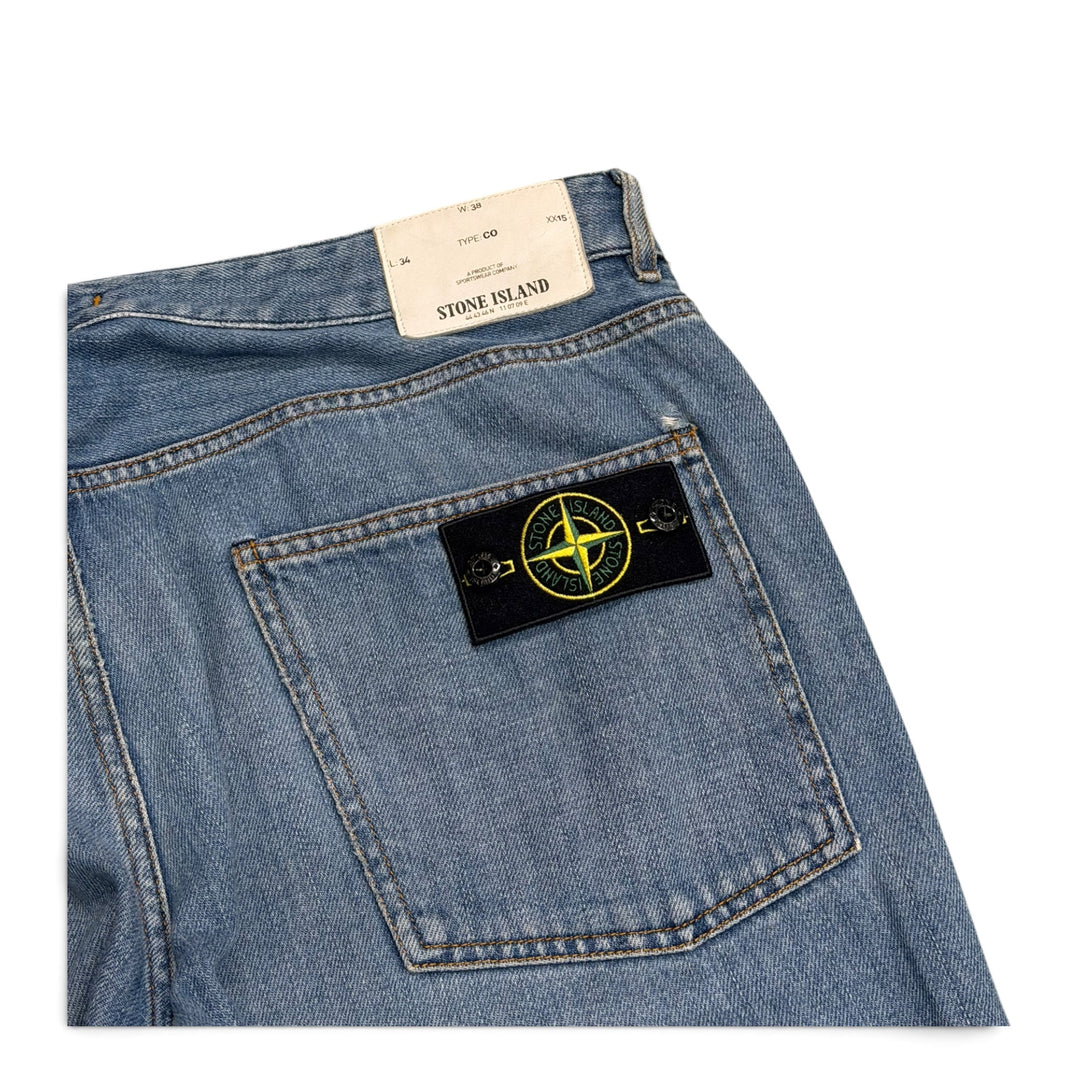 Vintage Stone Island Baggy Jeans Blue (38)