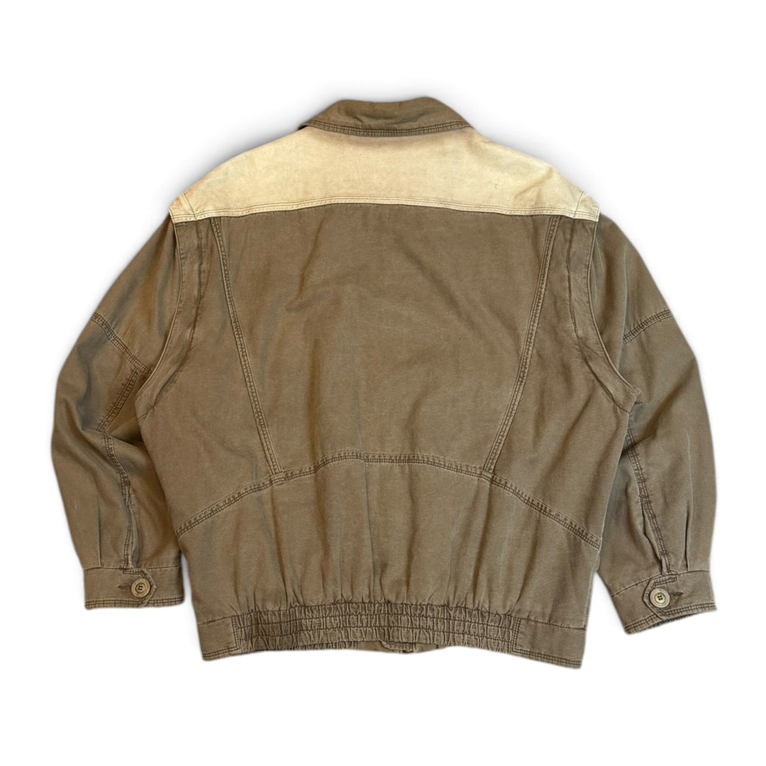 Vintage Camel Brown Technical Bomber Jacket (L)