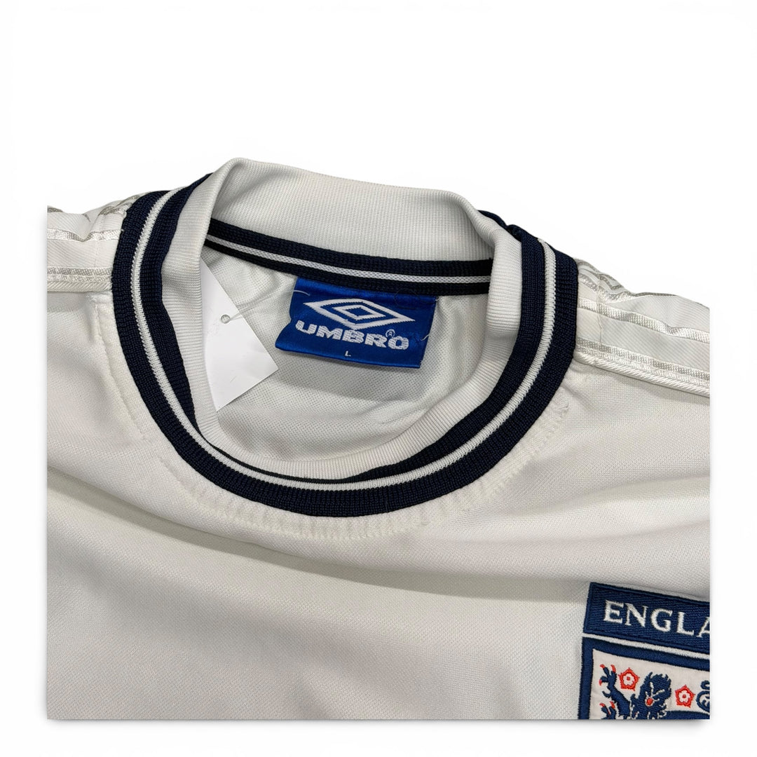 1999 Vintage England Umbro White Home Football Shirt (L)