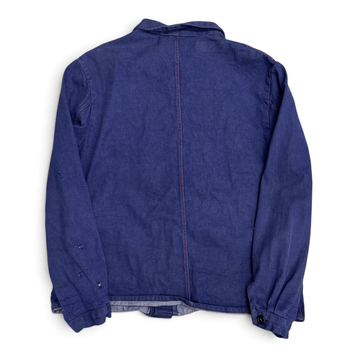 Vintage Distressed Blue French Chore Jacket (XL)