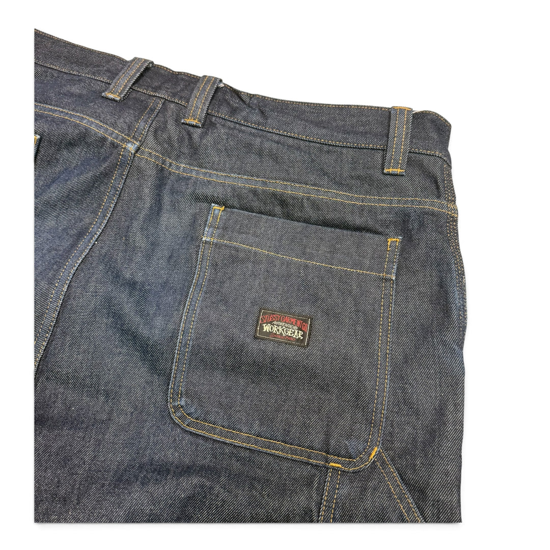Stussy Workwear Baggy Denim Shorts Navy (38)