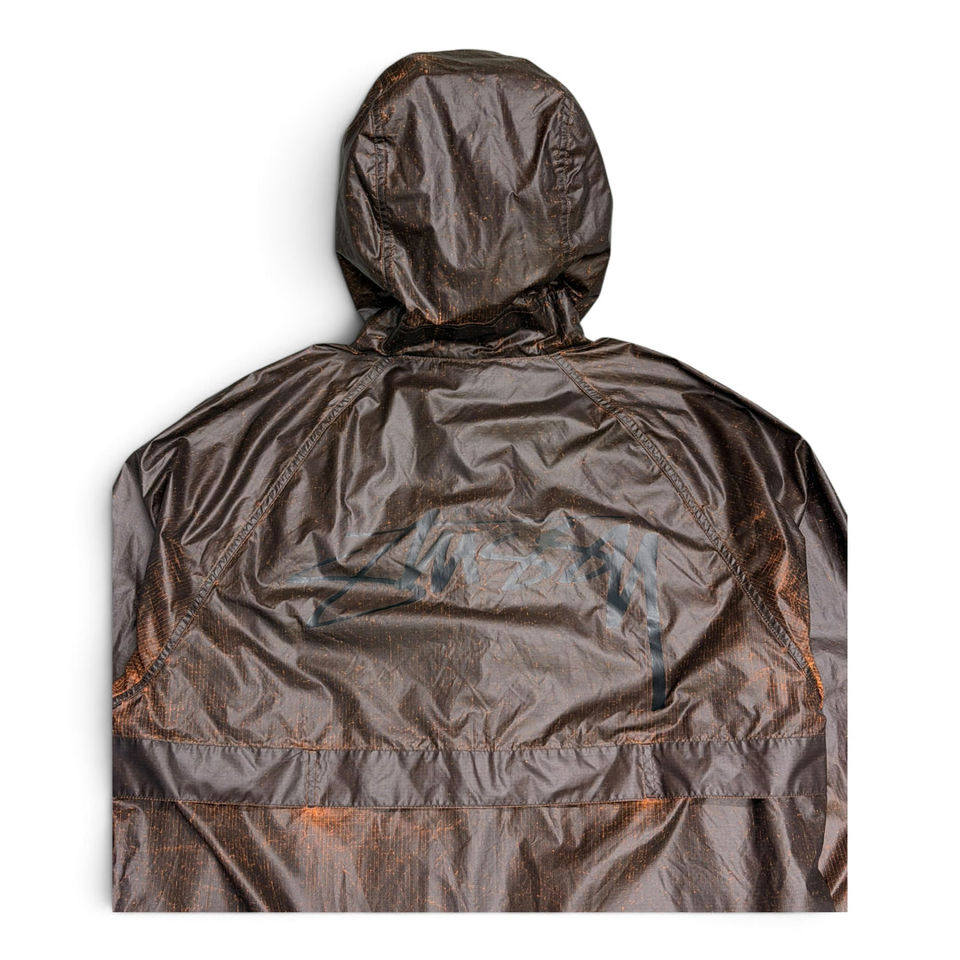 Stussy Brown Beach Shell Cracked Ripstop Jacket (M)