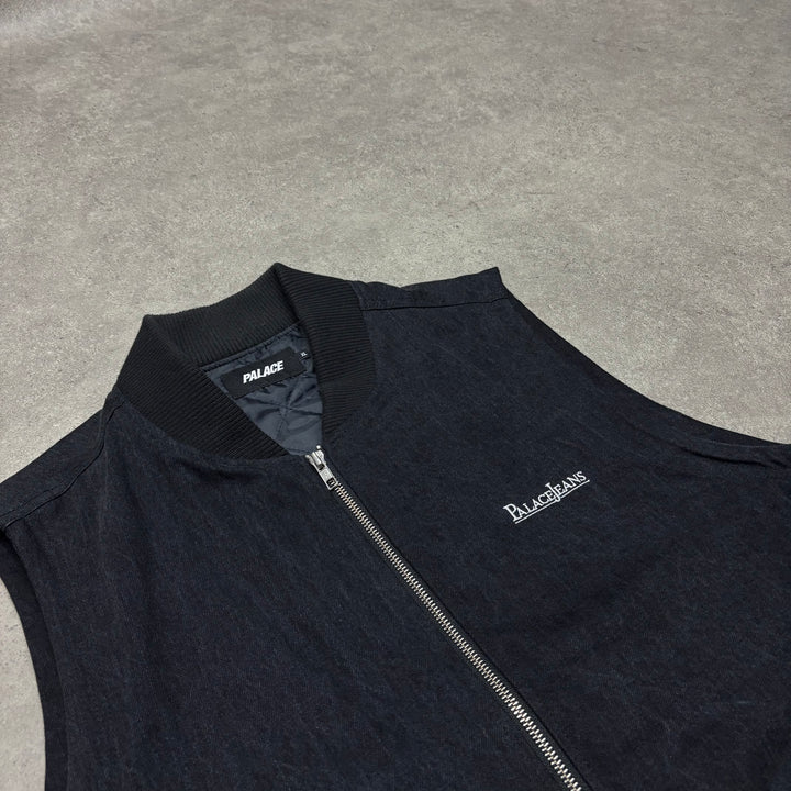 Palace Jeans Washed Black Denim Gilet (XL)