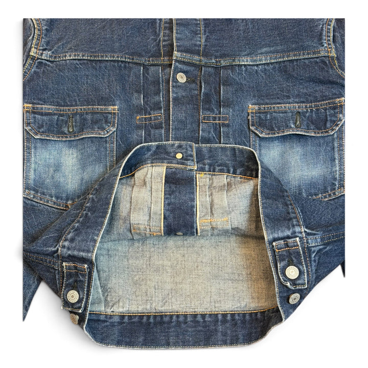 Vintage Evisu Salvage Blue Denim Jacket (M)
