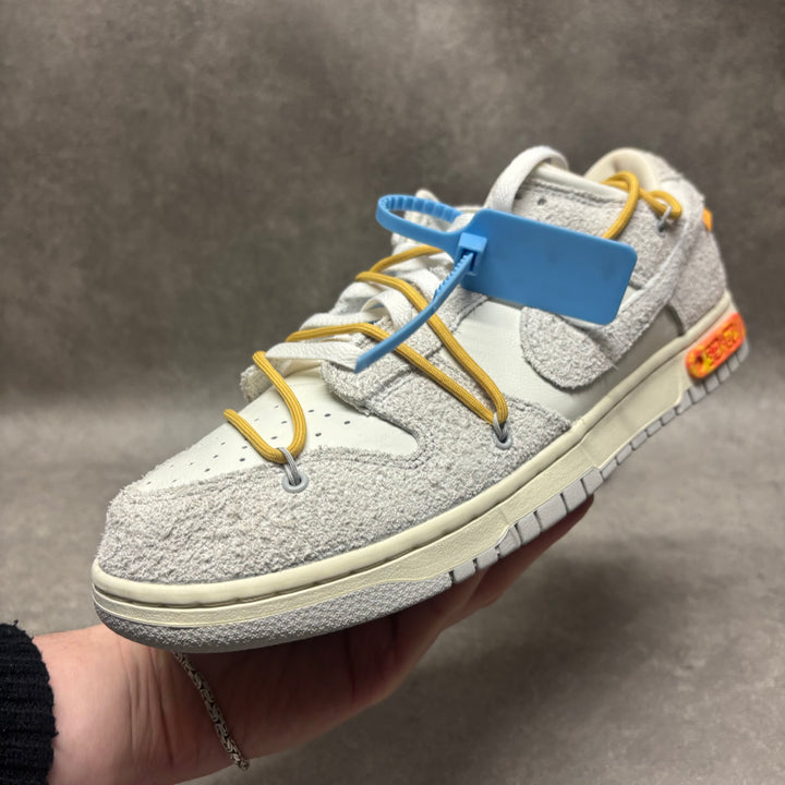 Nike x Off White Dunk Low White & Grey 'Lot 34' Trainers (UK12)