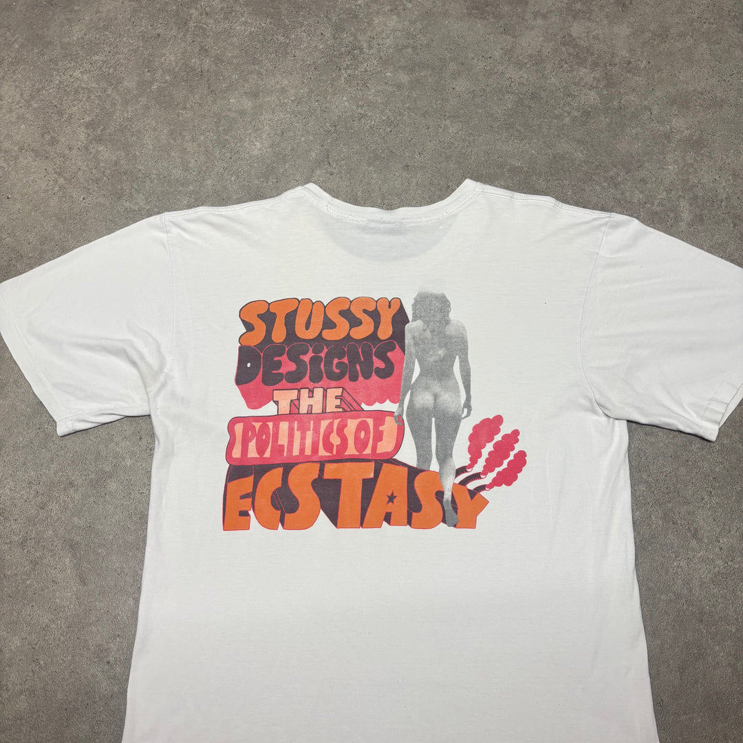 Stussy Deisgns White Graphic T-Shirt (M)